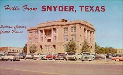 Scurry County Courthouse tower removed, Snyder Texas  1950s