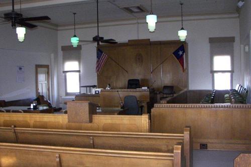 Hansford County Courthouse courtroom, Spearman Texas