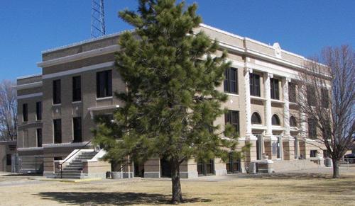 Sherman County Courthouse west, Stratford, Texas