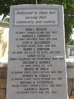 Sunray Texas - Sunray Memorial plaque