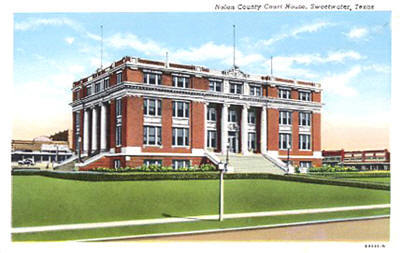 Nolan County courthouse, Sweetwater, Texas  old postcard