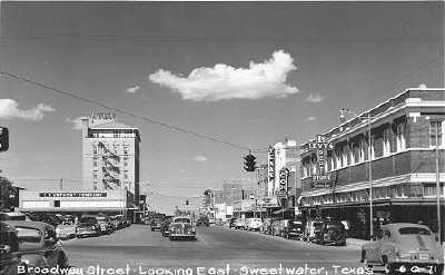 Broadway Street, Sweetwater, Texas old photo