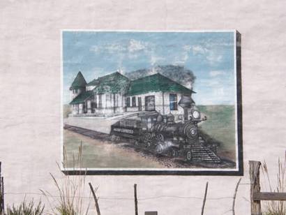 Sweetwater Tx Depot with steam engine Wall 