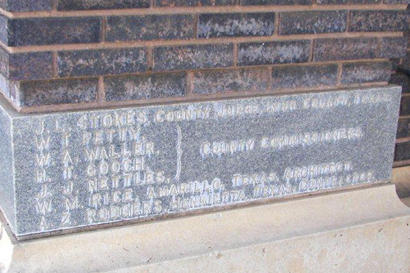 Tahoka, Texas -   Lynn County Courthouse Cornerstone