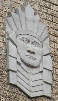 Wellington Texas - Collingsworth County Courthouse Native American Stone Relief