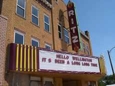 Ritz Theater marquee, Wellington, Texas
