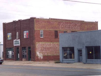 A Coca-Cola ghost sign in Wellington, Texas