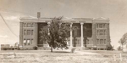 1925 Wheeler County Courthouse, Wheeler  Texas old photo