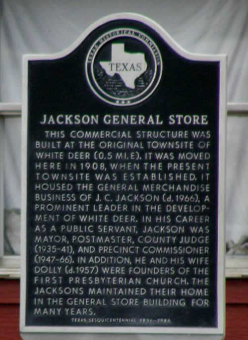 White Deer Texas Jackson General Store historical 