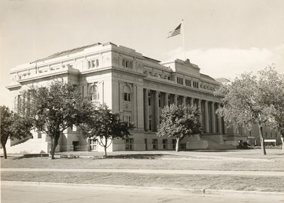 1916 Wichita County Courthouse original condition, Wichita Falls, Texas 1939 old photo