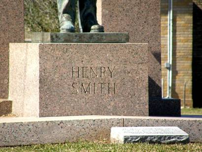 Henry Smith Texas Centennial statue base, Brazoria Texas