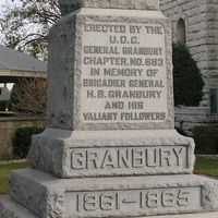 General Hiram Bronson Granbury statue  inscription
