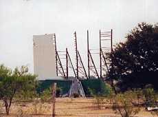 Drive-in theatre near Mason, Texas