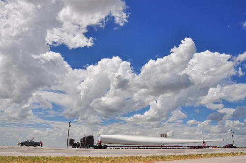 Wind Turbine blade in transport