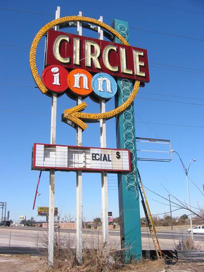 Dallas, TX - Circle Inn old neon sign, circa 1959