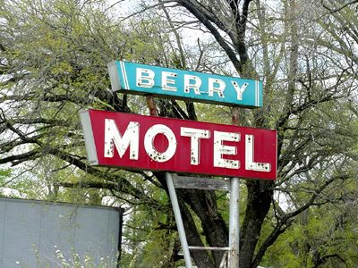 Corrigan,TX Berry Motel old neon sign  