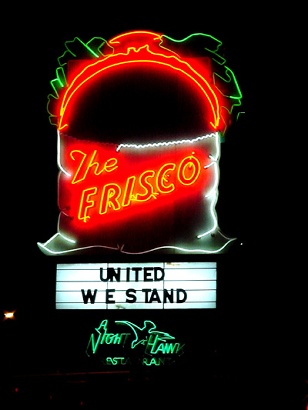 The Frisco old neon sign 