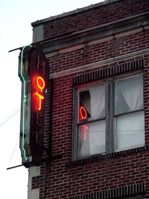 Schulenburg, Texas - Hotel old neon sign