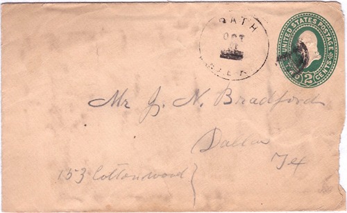 Bath TX - Walker County 1899 Postmark 