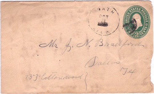 Bath TX - Walker County 1899 Postmark