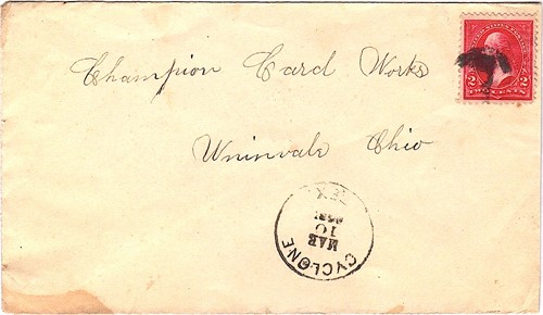 Cyclone TX Bell County  1898 Postmark