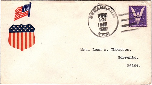 Dreamland TX 1941 Postmark