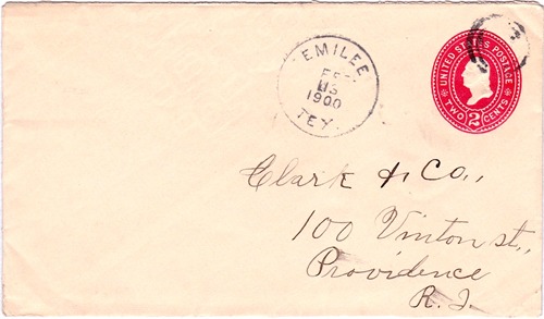Emilee TX 1900 post mark