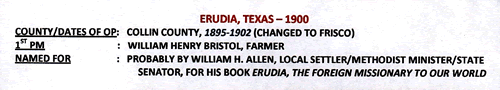 Erudia TX 1900 postmark