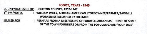 Fodice TX 1945 postmark