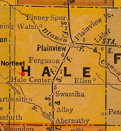 Hale County Texas  old map