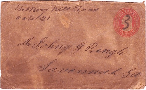 Hickory Hill TX 1850s Postmark