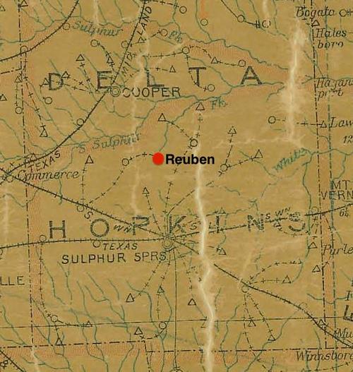 TX Hopkins County vintage map