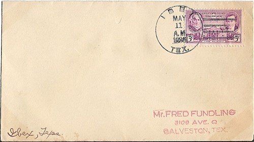 Ibex, TX, Shackelford County  1936 postmark