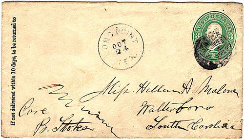 Long Point, TX 1880s postmark