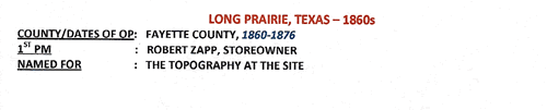Fayette County Long Prairie TX info