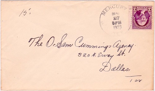 Mercury TX postmark