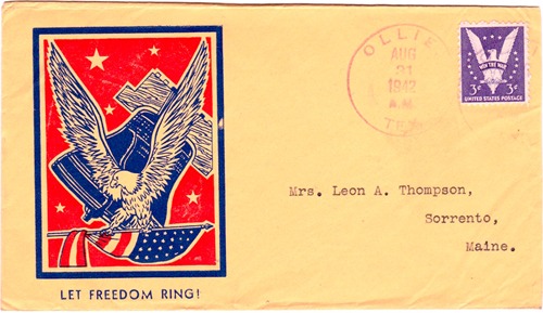 Ollie TX Polk County 1942 Postmark