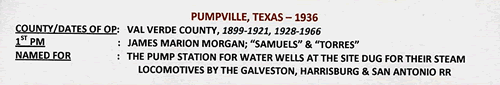 Pumpville TX - Val Verde Co - 1936 Postmark 