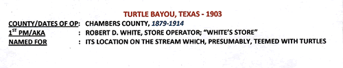Chambers County Turtle Bayou TX 1903 info