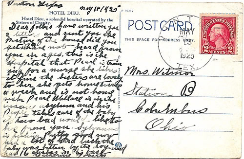 Vinton TX El Paso County 1925 Postmark 