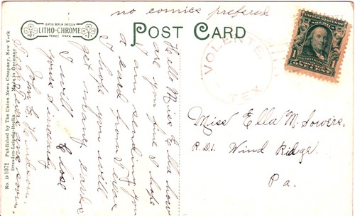 Volente TX Travis County 1900 Postmark