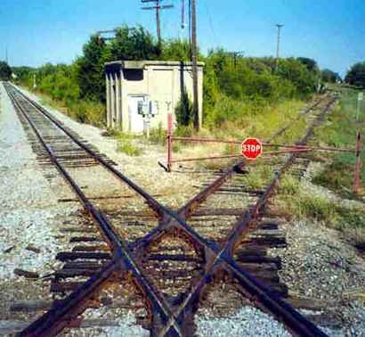 Remains of Railroad Interlocking Tower 64, Greenville, Texas today