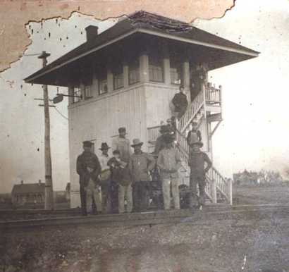 Railroad Interlocking Tower 69, Celeste, Texas old photo