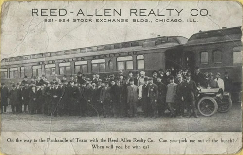 On the way to the Panhandle of Texas with the Reed-Allen Realty Co.