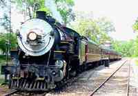 Texas State Railroad locomotive warming up