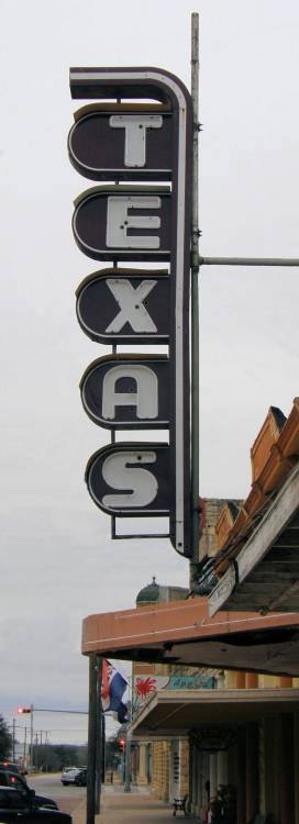 Ballinger TX - Texas Theatre neon sign