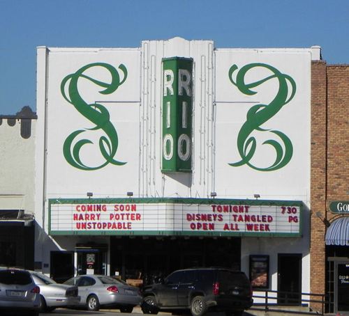 Center Tx - Rio Theatre Neon 