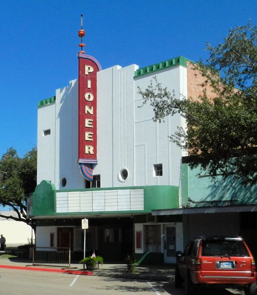 Falfurrias TX - Pioneer Theatre with Neon 