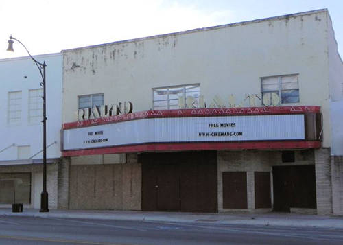 Kenedy TX - Rialto Theatre with Neon Sign