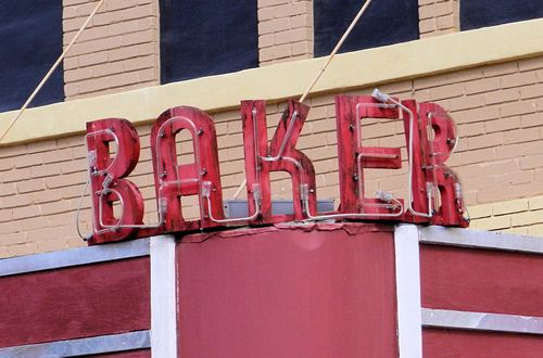 Lockhart TX - Baker Theatre Neon Sign 